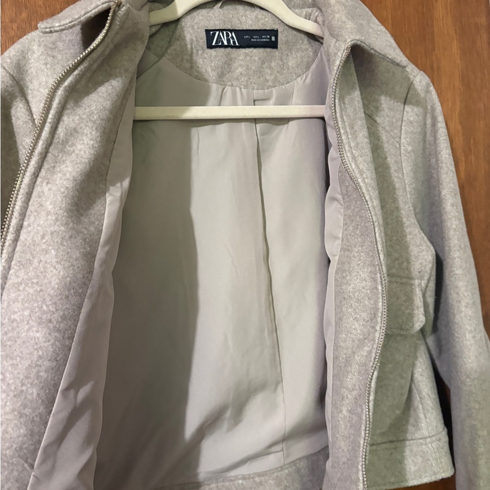Zara Beige Utility Jacket - Picture 3 of 5